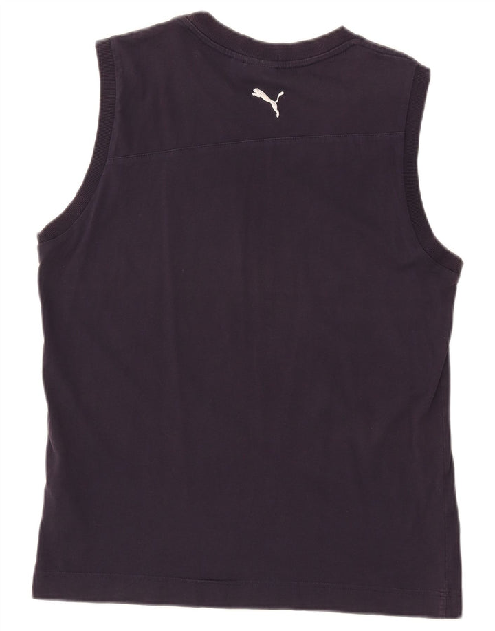 Puma Herren Graphic Vest Top Large Marineblau