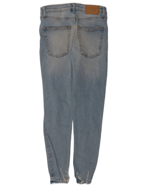 Zara Herren Distressed Skinny Jeans EU 38 Small W30 L28 Blaue Baumwolle