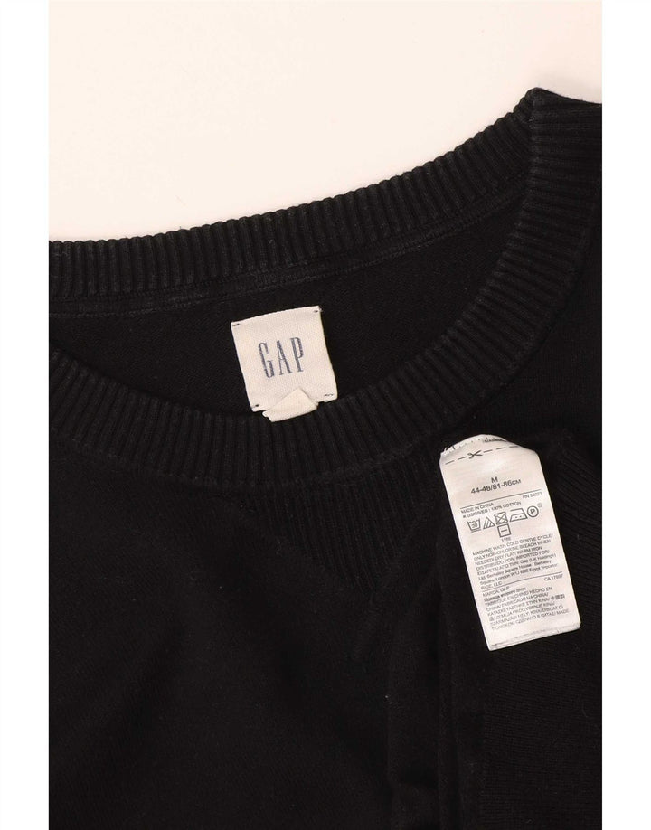 Gap Herren-Pullover mit Rundhalsausschnitt, Größe S, schwarze Baumwolle