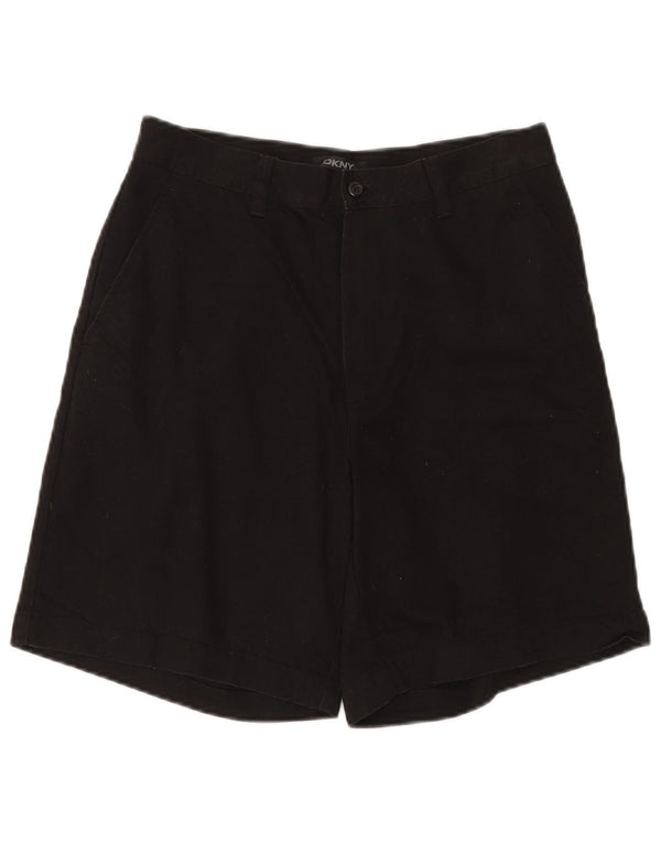 Dkny Damen-Chinoshorts mit hoher Taille, W30, mittelschwarze Baumwolle