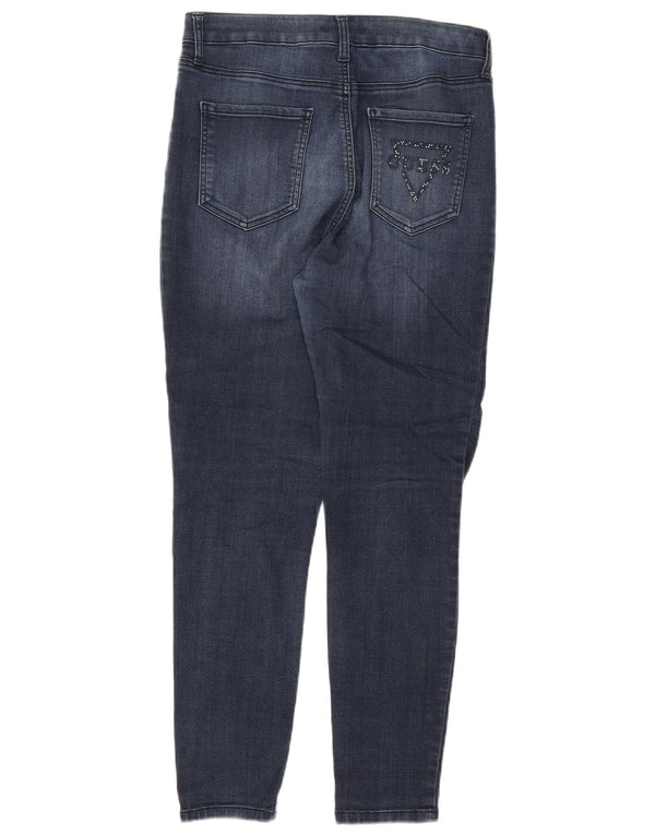 Guess Damen-Jeans mit hoher Taille, Röhrenjeans, W32, L27, blaue Baumwolle