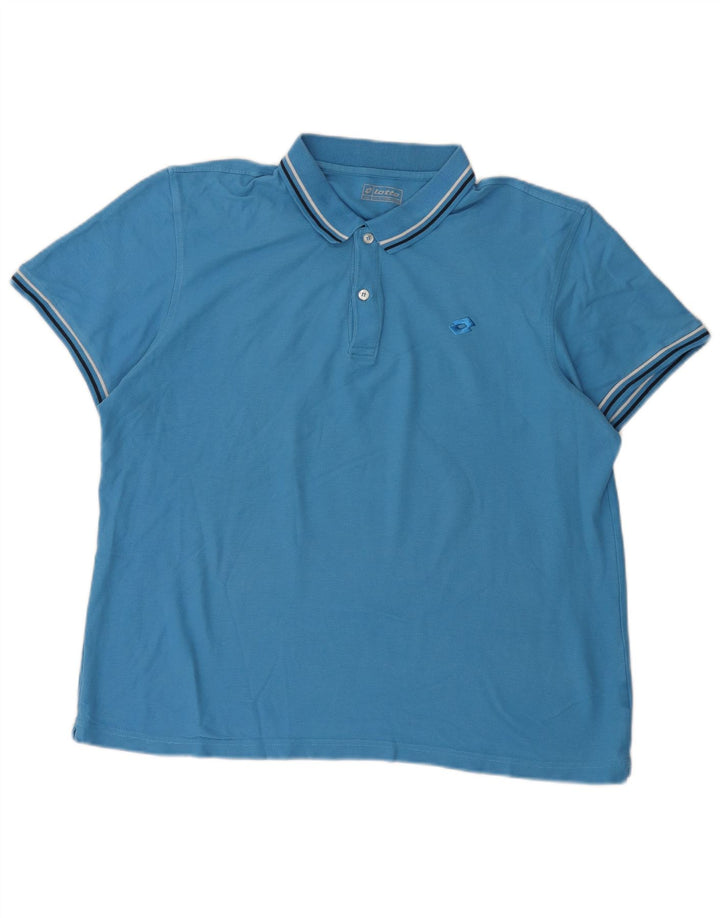 Lotto Herren Poloshirt 2XL Blau Baumwolle