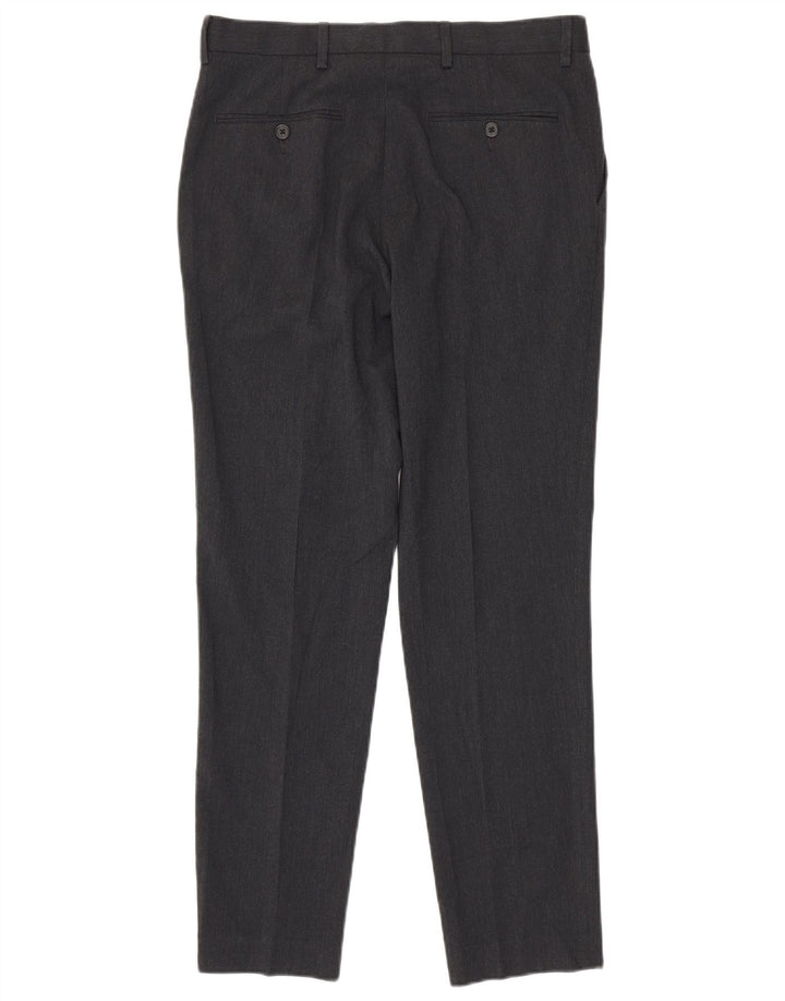 Marks & Spencer Slim-Anzughose für Herren, W32, L31, grau, Polyester