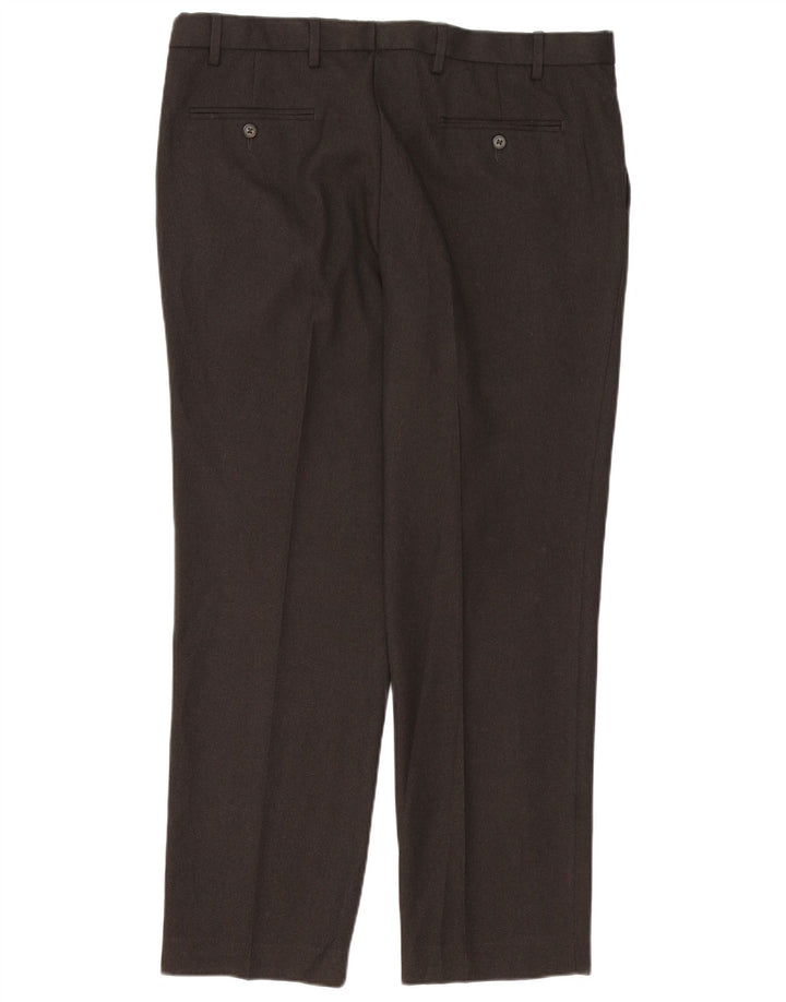 Marks & Spencer Herren-Anzughose, gerade, normal, W38, L31, braun, Polyester