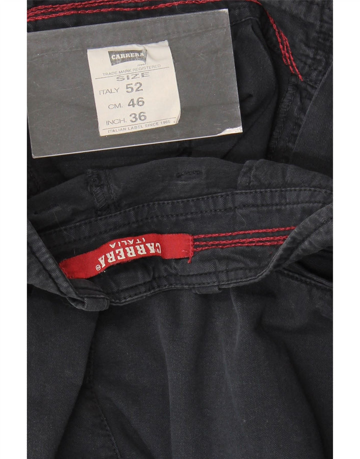 Carrera Herren Chinoshorts W36 Große schwarze Baumwolle