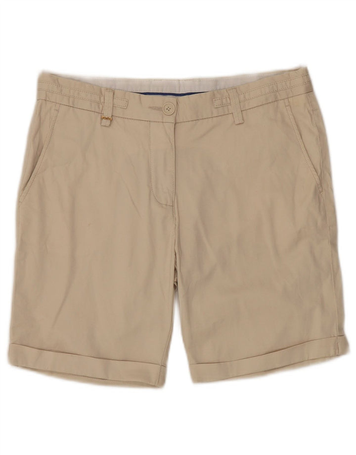 ELLESSE Damen Chinoshorts IT 42 Medium W30 Beige Baumwolle