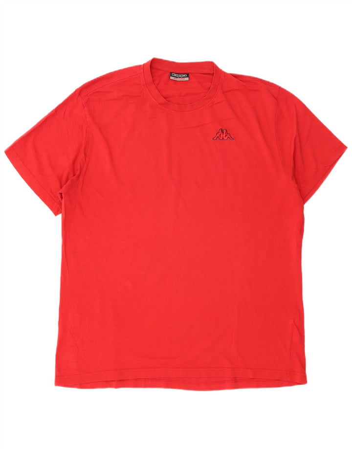 Kappa Herren T-Shirt Top 2XL Rote Baumwolle