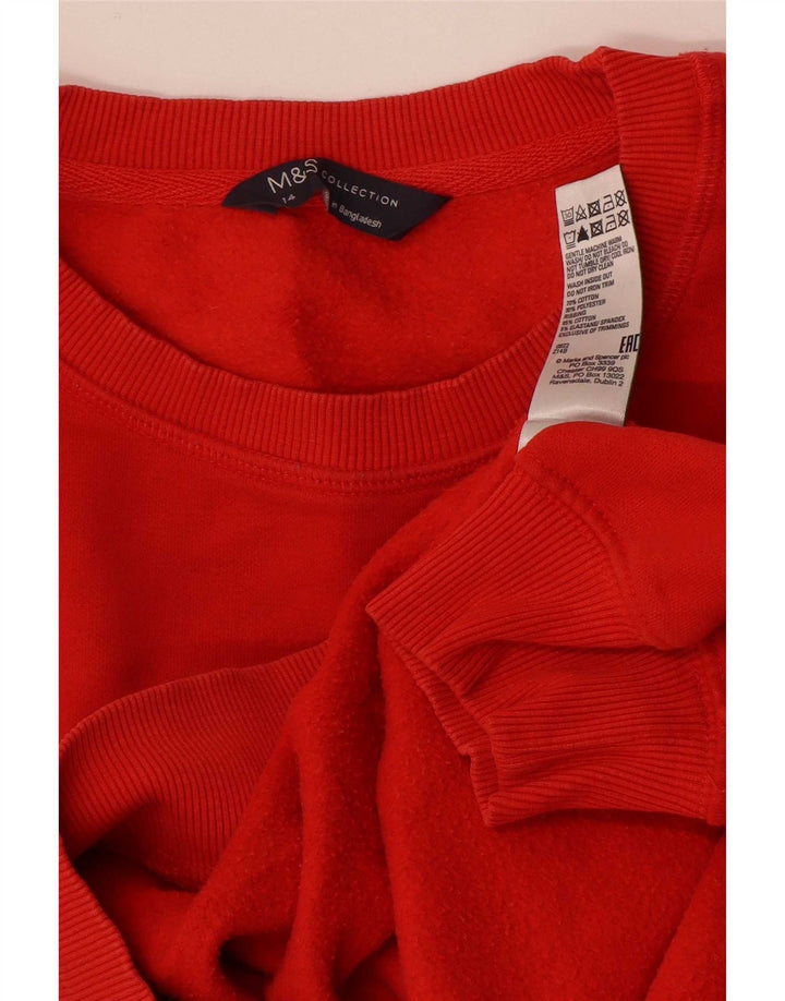 Marks & Spencer Damen-Sweatshirt mit Grafik-Übergröße, Gr. 14, Rot