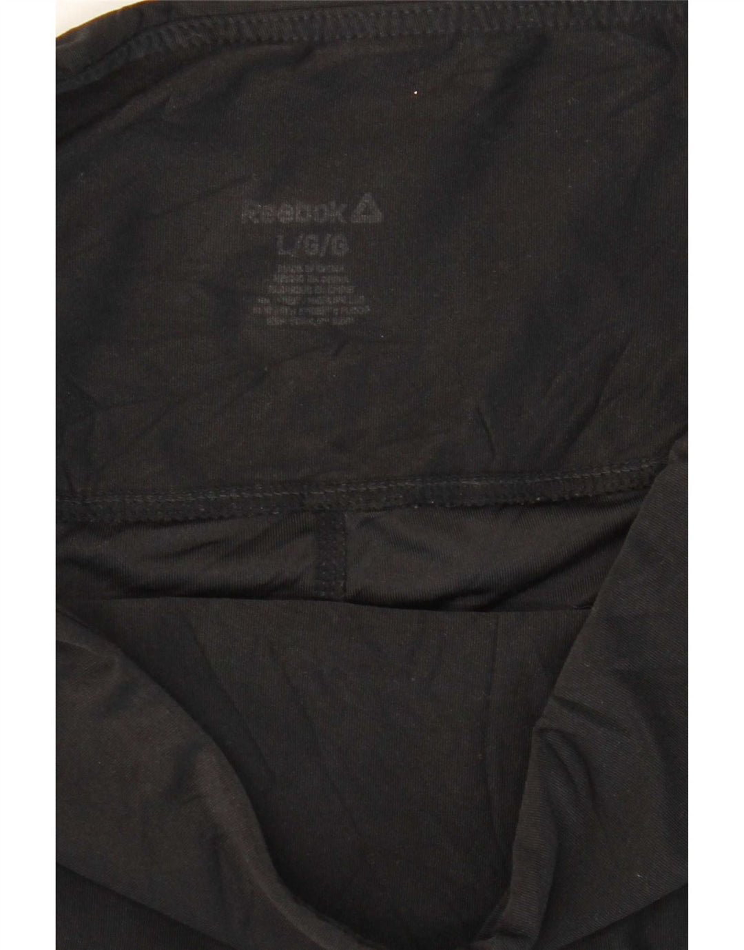 Reebok Damen Leggings UK 14 Large Schwarz