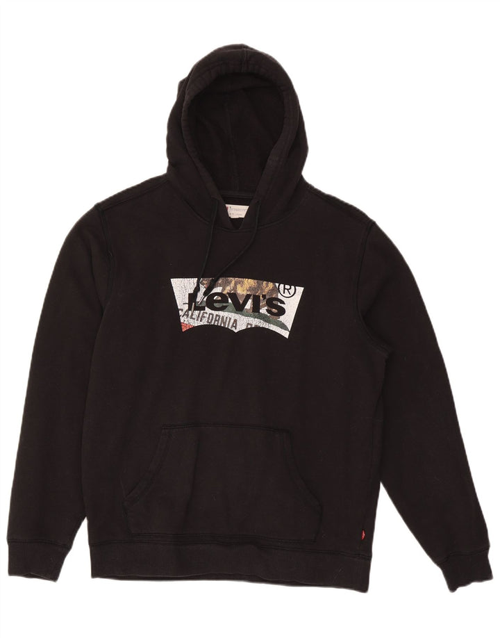 Levi's Damen-Kapuzenpullover mit Grafik, UK 14, mittelschwarz, Baumwolle