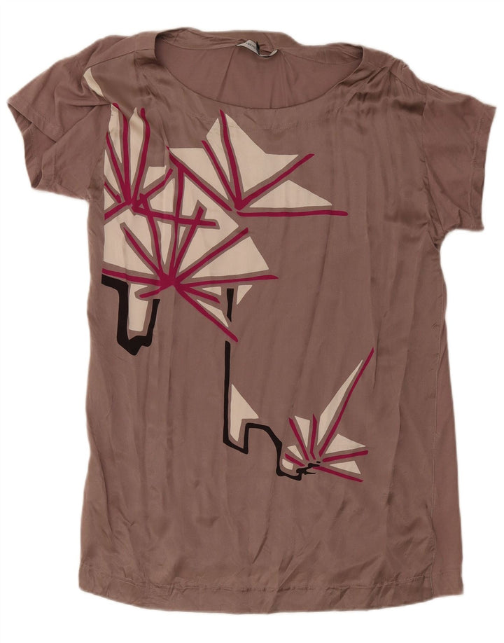 French Connection Damen-Blusenoberteil, UK 18, XL, rosa, geometrische Seide