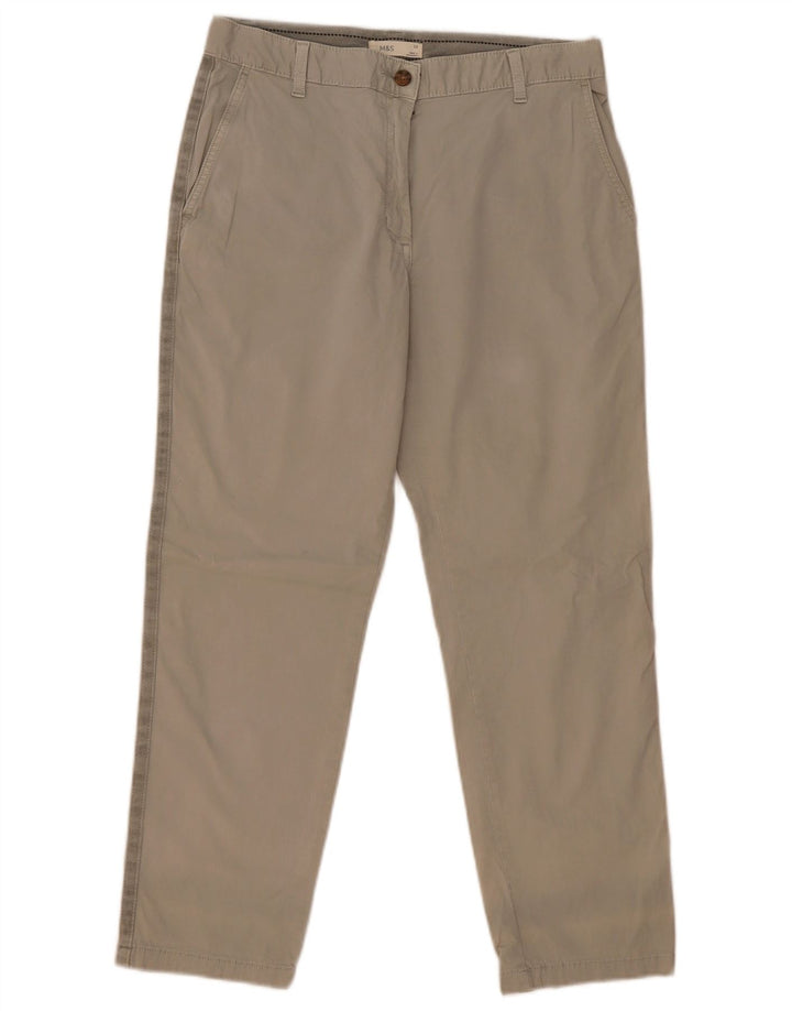 Marks & Spencer Damen gerade Chino-Hose, UK 12, M, W30, L26, Grau