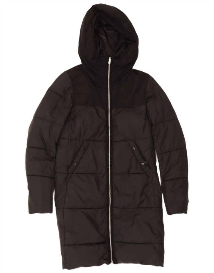 G-STAR Womens Oversized Hooded Padded Coat UK 10 Small Black Polyester