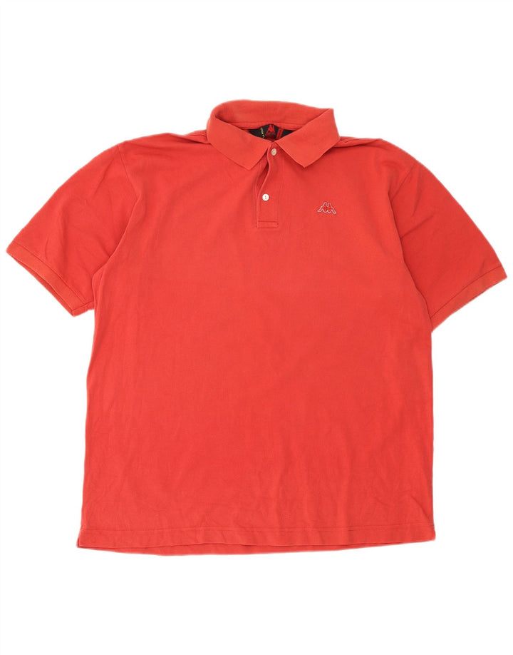 Kappa Herren Poloshirt XL Rot Baumwolle