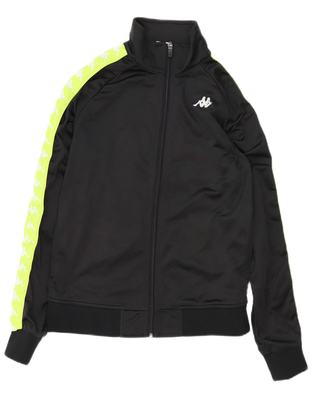 KAPPA Jungen-Trainingsanzug mit Grafik, 15–16 Jahre, schwarzes Farbblock-Polyester