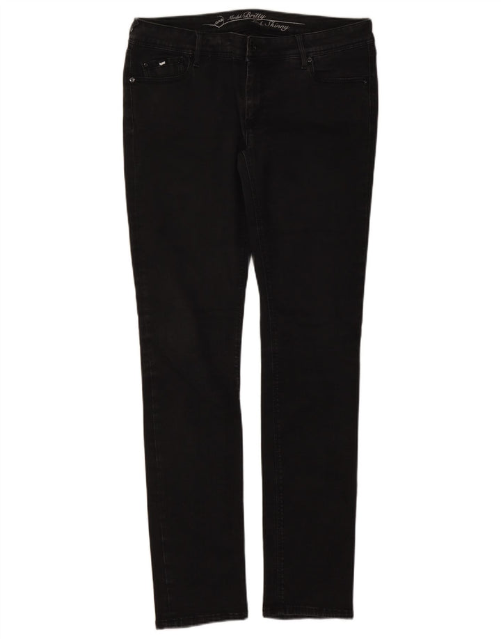 Gas Damen Slim Jeans W34 L32 Schwarz