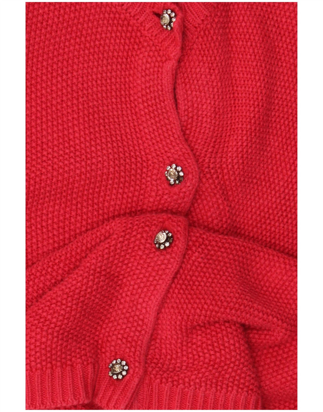 Zara Damen-Cardigan-Pullover UK 10 Kleine rote Viskose