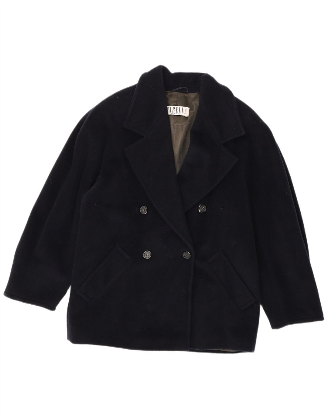 Marella Damen Übergroßer Zweireihermantel UK 8 Small Marineblau