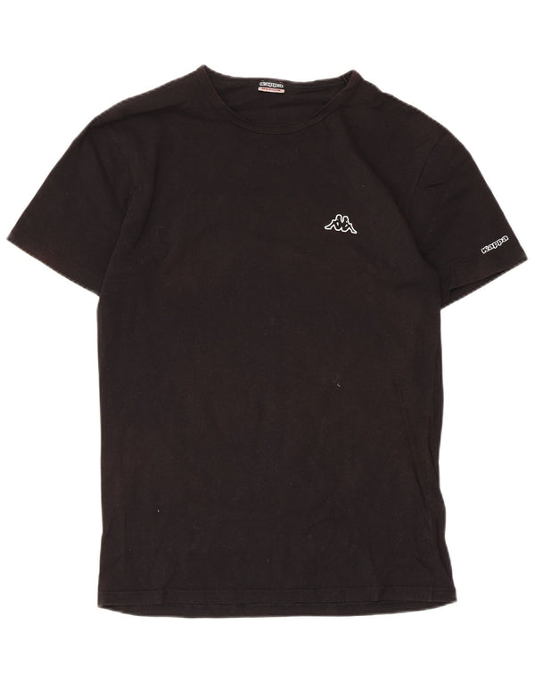 Kappa Herren T-Shirt Top Medium Schwarz Baumwolle
