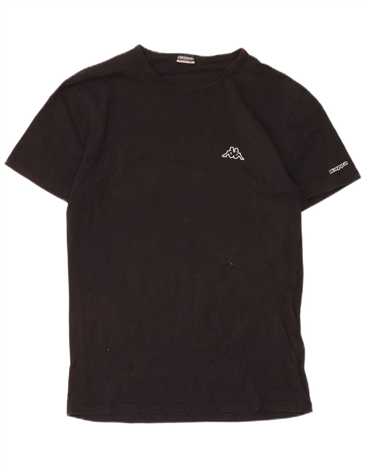 Kappa Herren T-Shirt Top Medium Schwarz Baumwolle