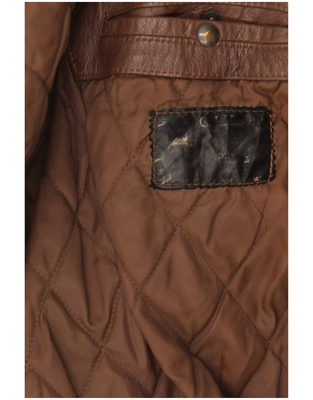 Vintage Herren Lederjacke UK 44 2XL Braunes Leder