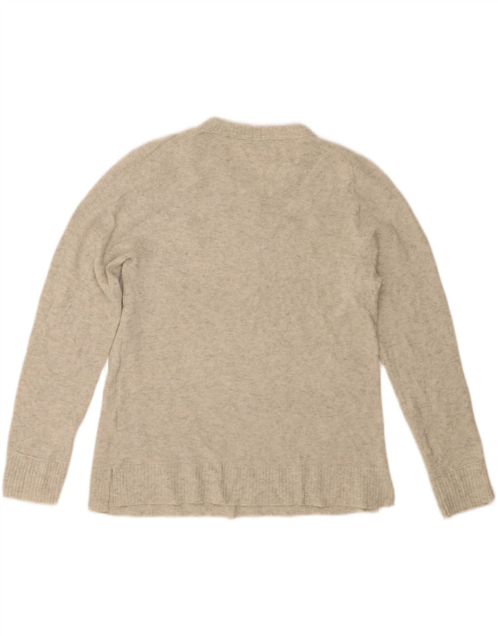 J. Crew Damen-Pullover mit Rundhalsausschnitt, Gr. 40, Größe L, Grau, Acryl