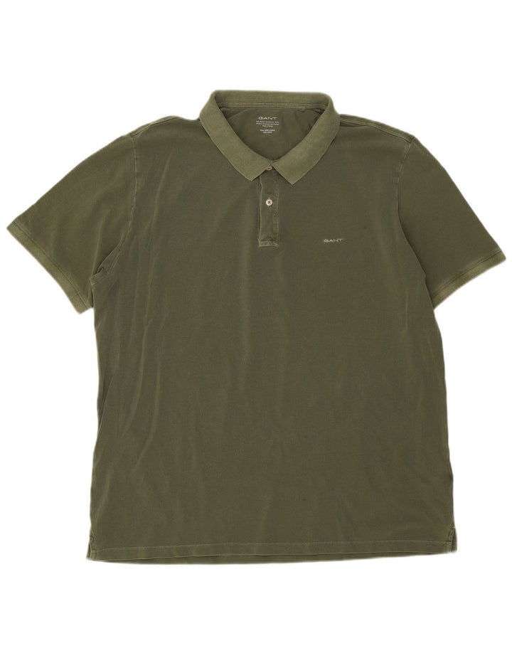 Gant Herren Poloshirt 3XL Khaki Baumwolle