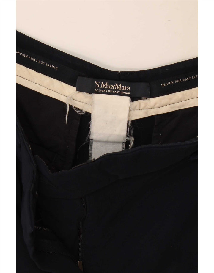 Max Mara Damen Caprihose W30 L23 Marineblau