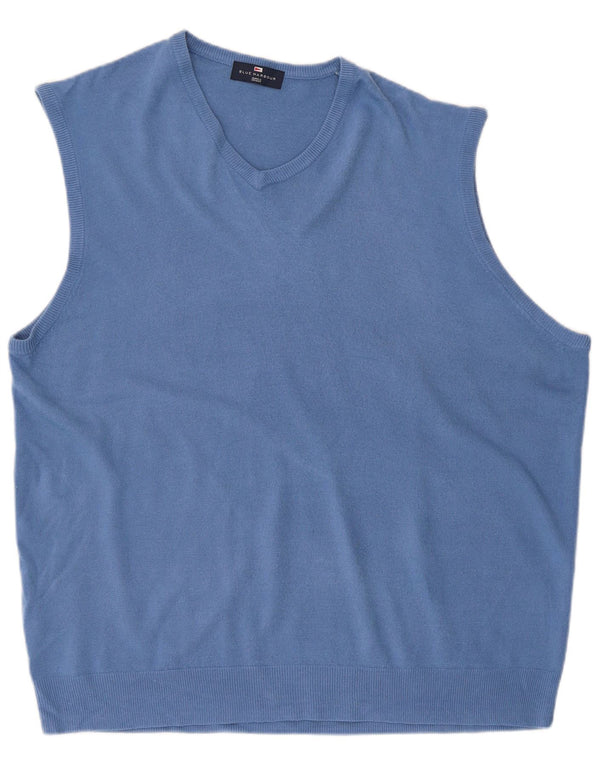 Marks & Spencer Herren Blue Harbor Vest Tank Top 2XL Blaues Acryl
