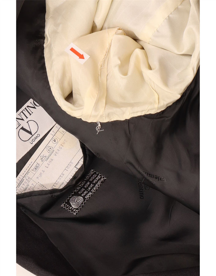 VALENTINO Herren zweireihiger 2-teiliger Anzug IT 50 Large W34 L30 Grau