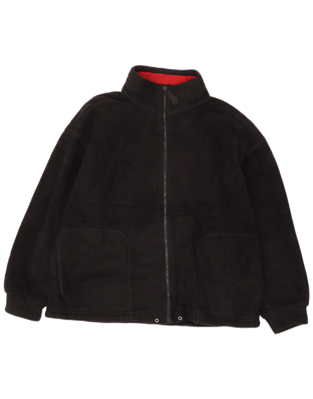 Marks & Spencer Damen-Fleecejacke in Übergröße, Größe UK 16, Größe L, Schwarz, Polyester