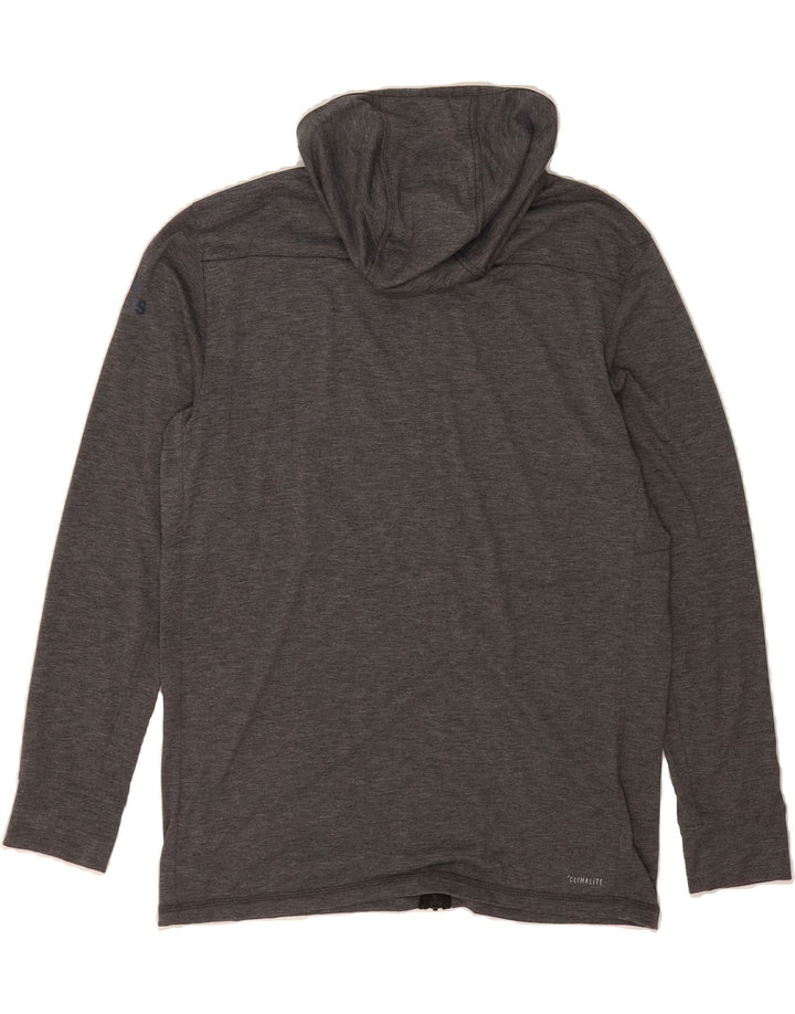 ADIDAS Mens Climalite Zip Hoodie Sweater Large Grey Polyester Vintage Adidas and Second-Hand Adidas from Messina Hembry 