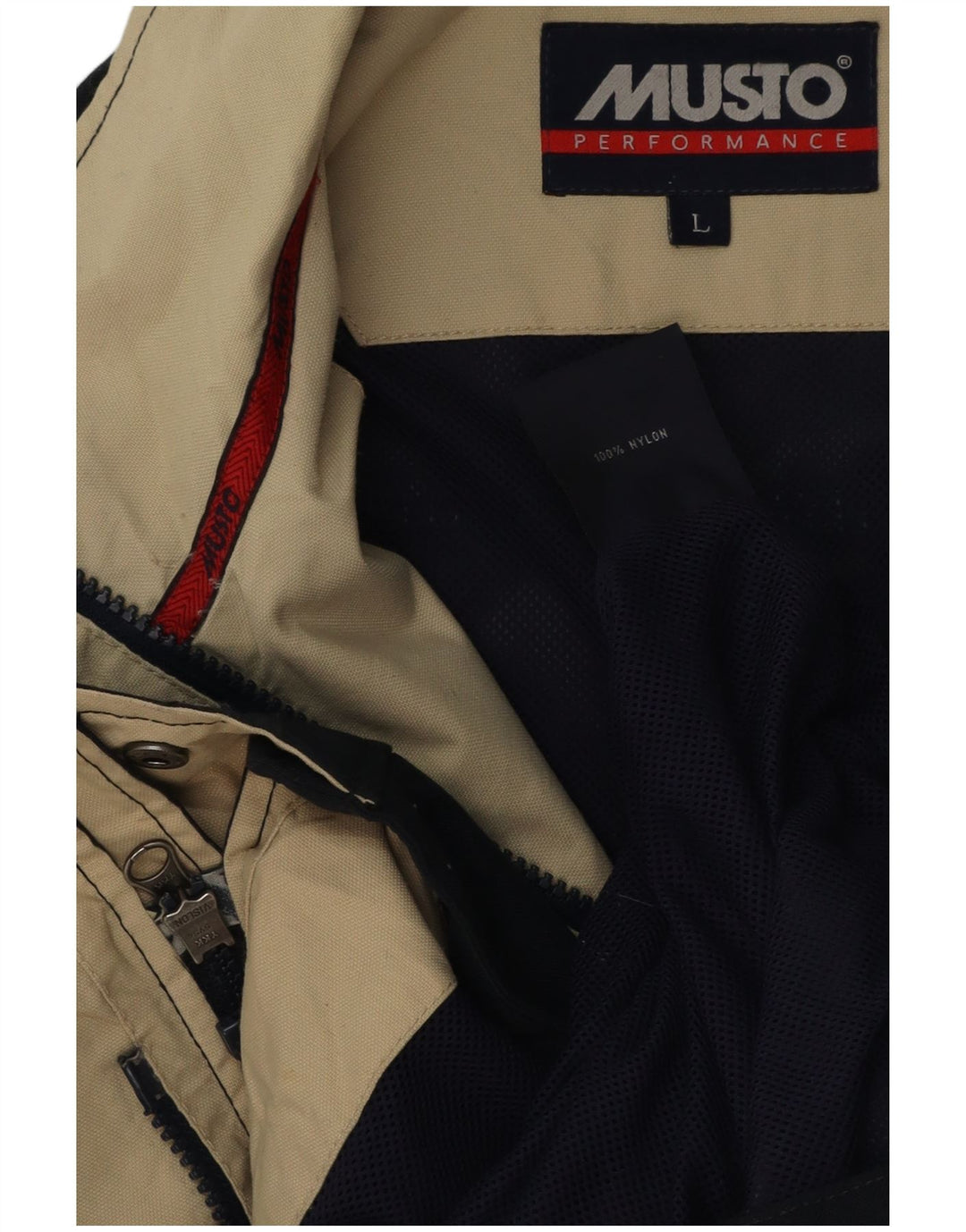 Musto Herren Regenjacke UK 40 Large Marineblaues Nylon