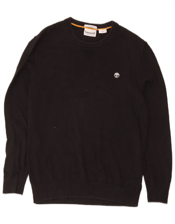 Timberland Herren-Pullover mit Rundhalsausschnitt, mittelschwarze Baumwolle