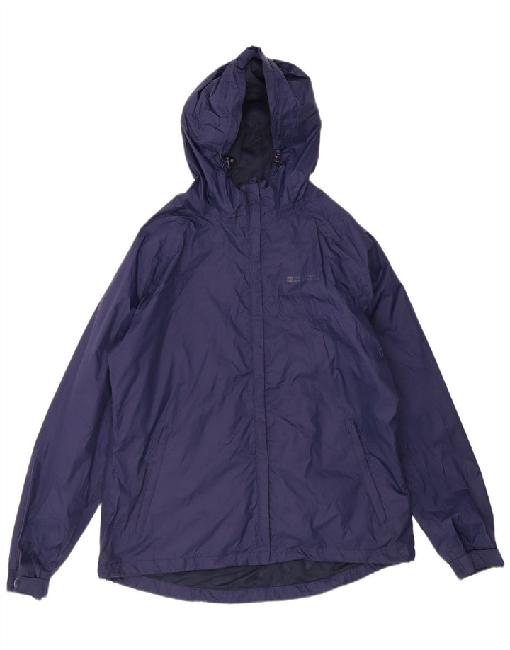 Mountain Warehouse Damen-Regenjacke mit Kapuze, UK 16, Größe L, marineblaues Nylon