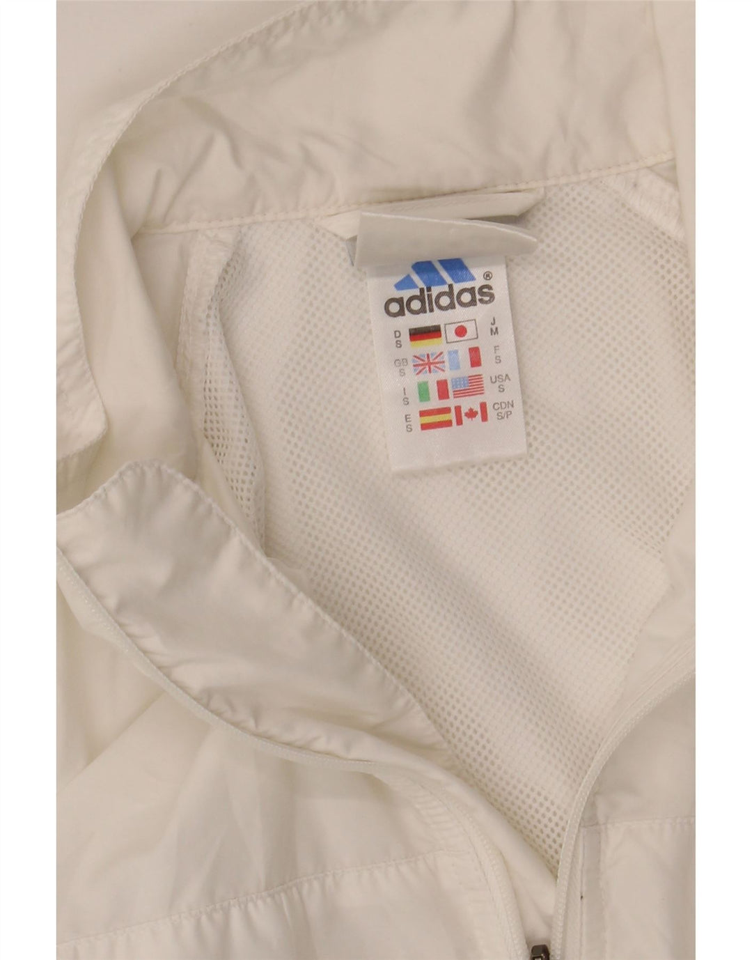 Adidas Herren-Trainingsanzug-Oberteil, Jacke, Größe S, Weiß, Polyester