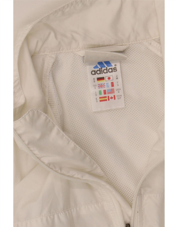 Adidas Herren-Trainingsanzug-Oberteil, Jacke, Größe S, Weiß, Polyester