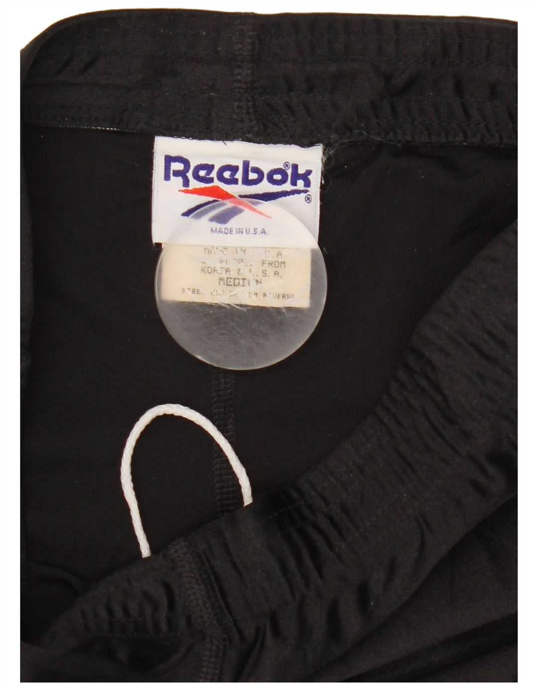 Reebok Damen Leggings UK 12 Mittelschwarzes Colourblock-Polyester
