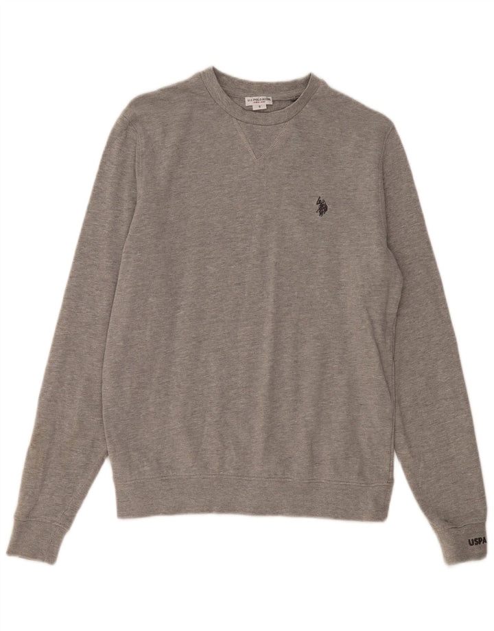 U.S. Polo Assn. Herren-Sweatshirt-Pullover, Größe S, Grau
