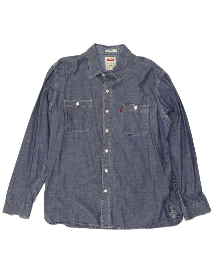 Levi's Herren Standard Fit Hemd XL Marineblau