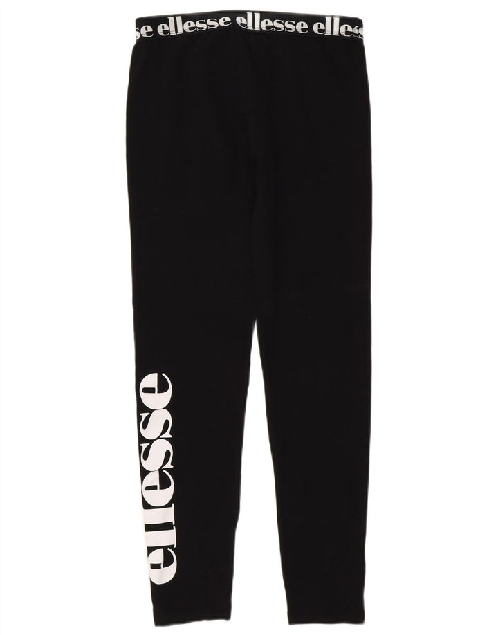 Ellesse Womens Graphic Leggings UK 4 XS Schwarz