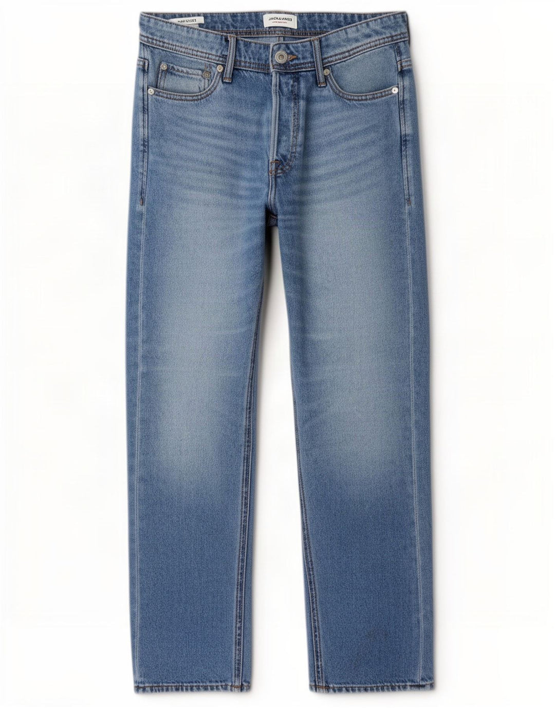 Jack & Jones Herren Chris Straight Jeans W30 L32 Blaue Baumwolle