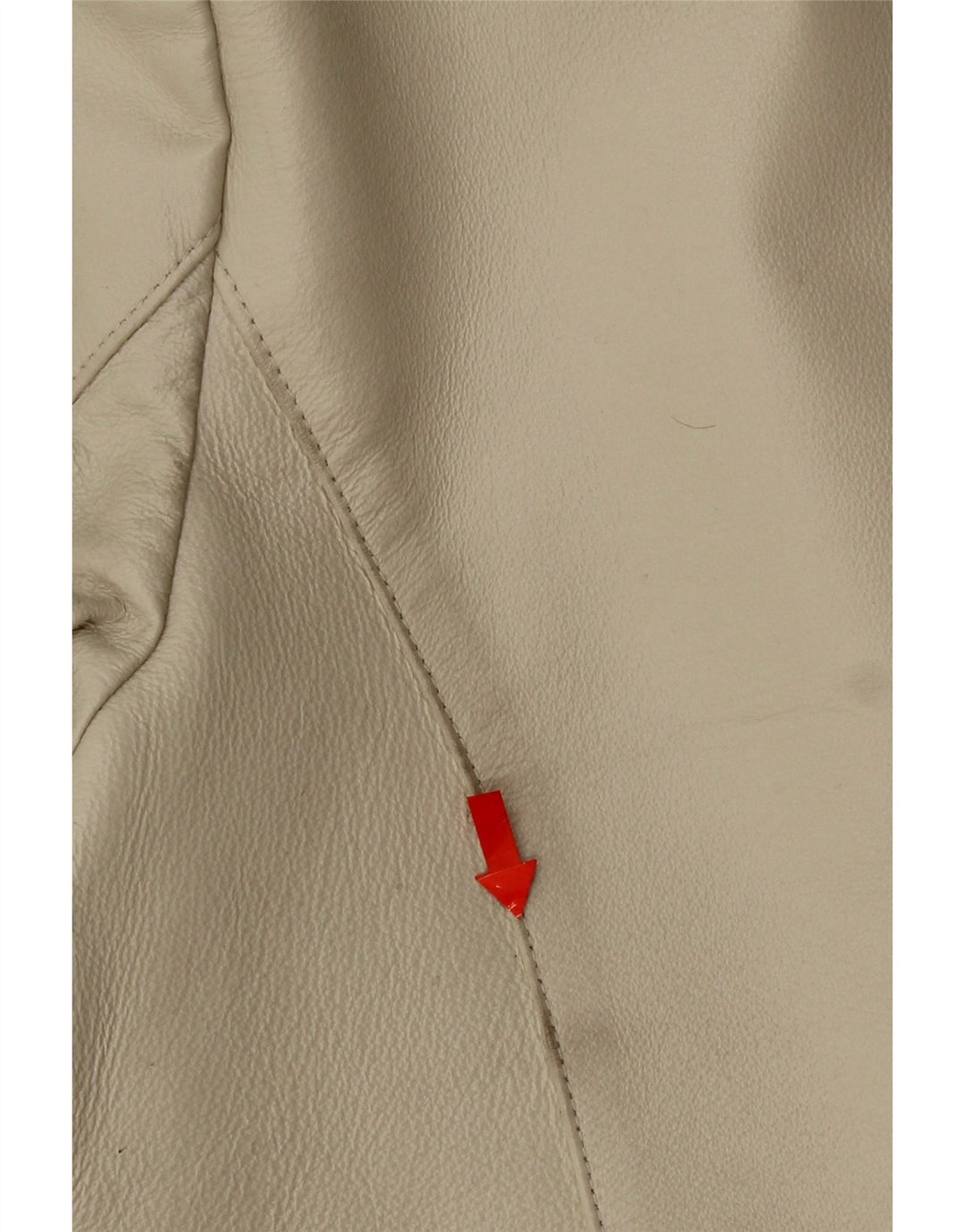 Vintage Damen Ledermantel UK 12 Medium Beige Leder