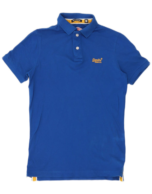 Superdry Herren-Poloshirt aus mittelblauer Baumwolle