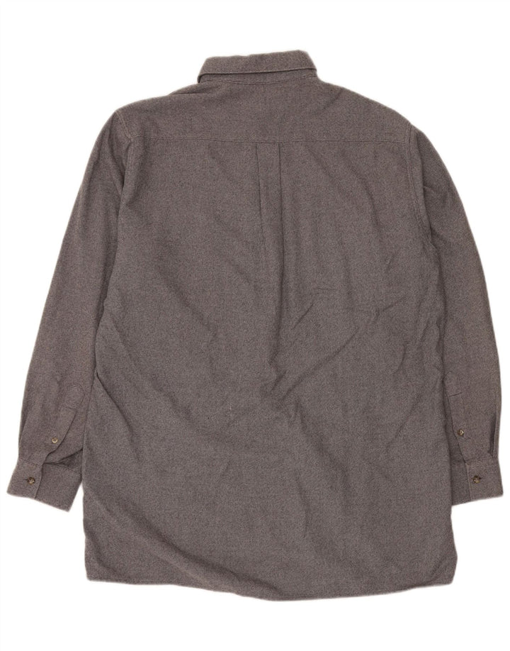 Diadora Herren-Flanellhemd, große graue Baumwolle