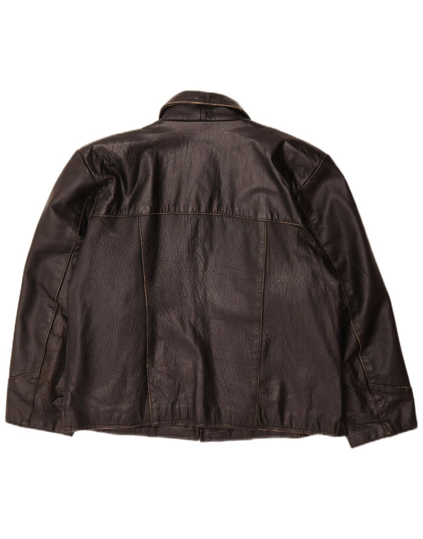 Vintage Mens Leather Jacket UK 38 Medium Black Leather