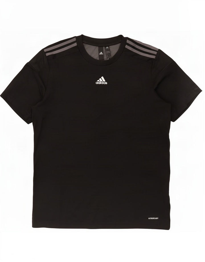Adidas Herren Aeroready T-Shirt Top Medium Schwarz Colourblock Polyester
