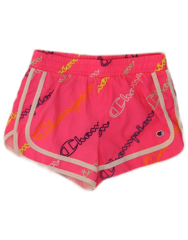 Champion Sport-Shorts für Mädchen mit Grafik, 9–10 Jahre, mittelrosa, Polyester