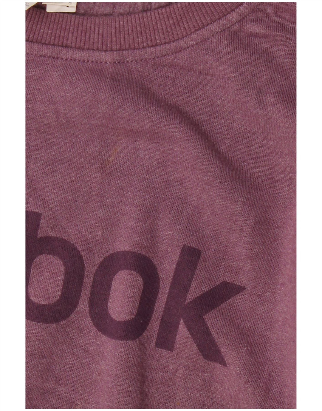REEBOK Damen-Sweatshirt mit übergroßem, bauchfreiem Grafikmuster, Gr. 16, Lila