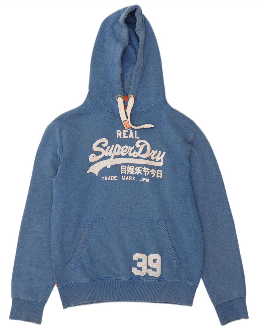 Superdry Herren-Kapuzenpullover mit Grafik, groß, aus blauer Baumwolle
